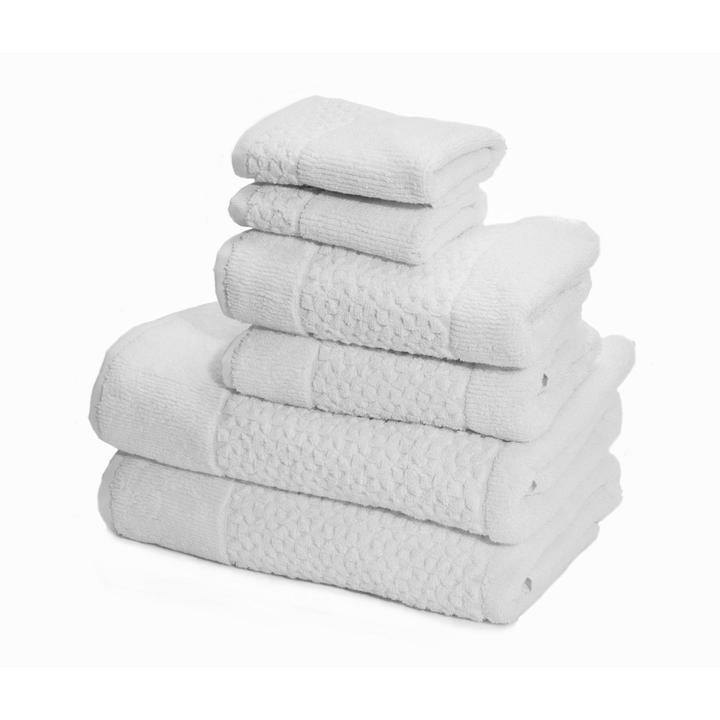 Mei-Tal Turkish Cotton Jacquard Towel Set of 6