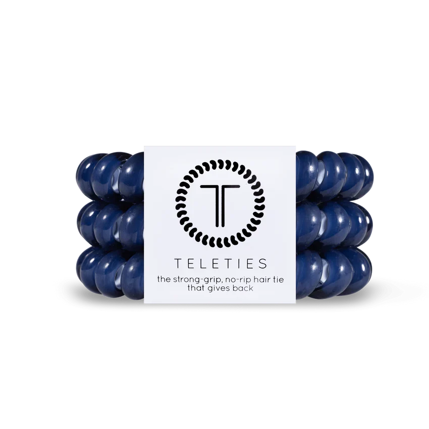 Teleties Large Ponytail Holder - Nantucket Navy