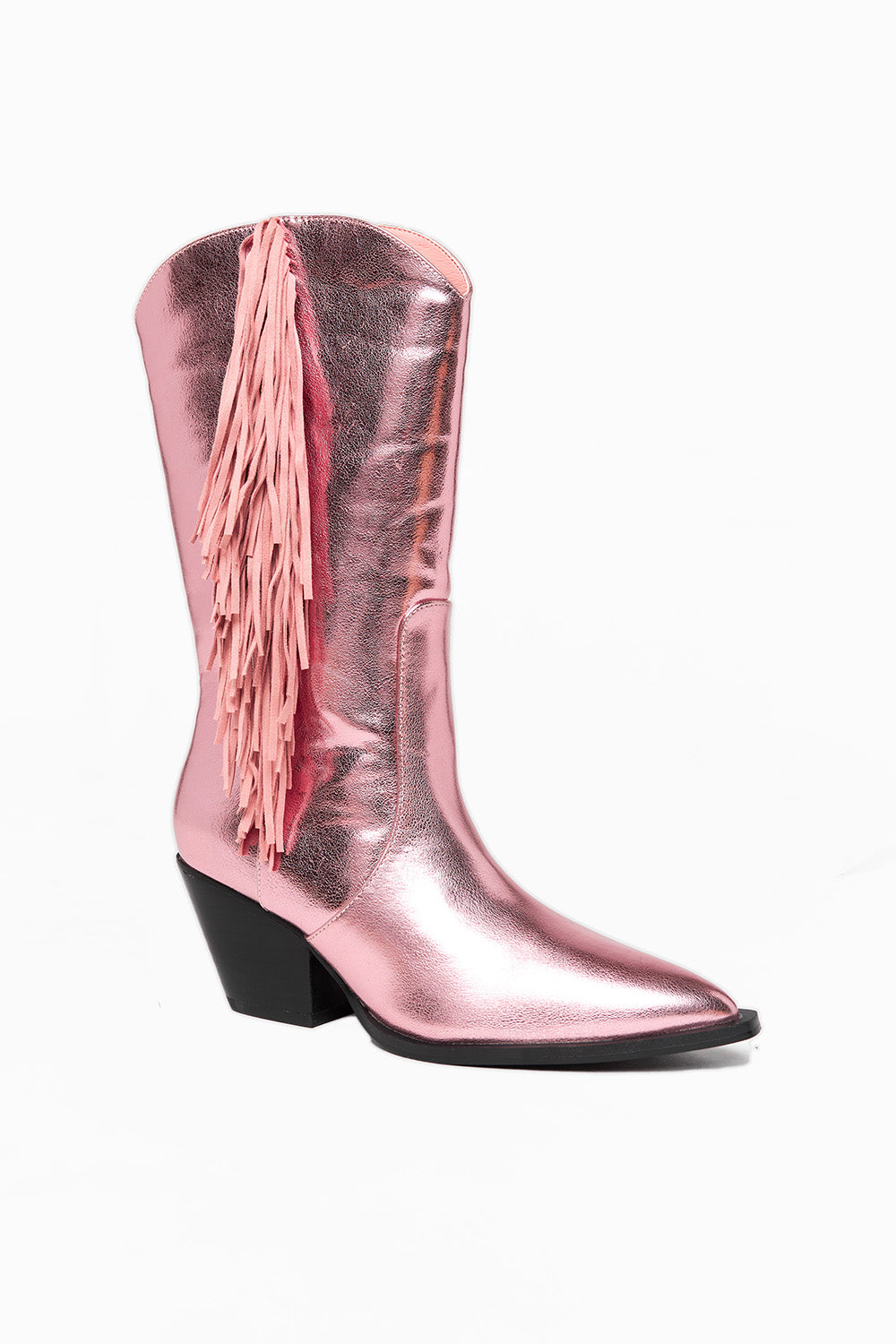 Andi Fringe Boot - Light Pink