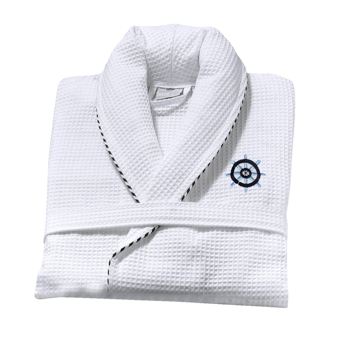 Classic Turkish Cotton Nautical Sailor Waffle Unisex Bathrobes