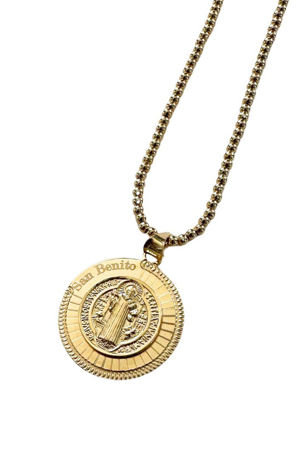 San Benito Medallion Necklace - Gold