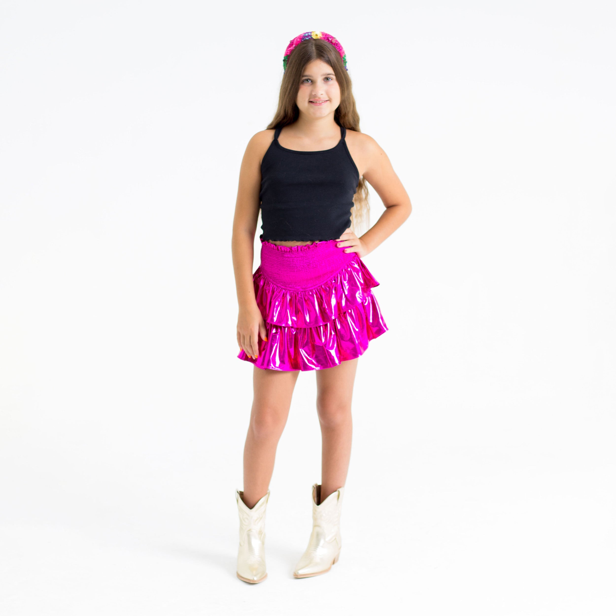 Brookie Fuchsia Tween Skort